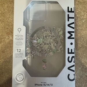 iPhone 15/14/13 fits all Case-Mate Silver Glitter Phone Case